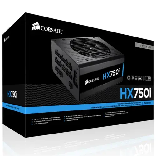 Corsair CP-9020072-EU HXi Serisi HX750i High-Performance 750W 80+ Platinum Tam Modüler PSU