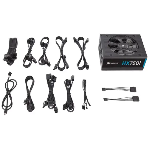 Corsair CP-9020072-EU HXi Serisi HX750i High-Performance 750W 80+ Platinum Tam Modüler PSU