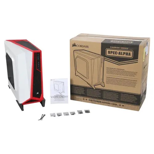 Corsair Carbide Serisi SPEC-ALPHA CC-9011083-WW Mid-Tower Beyaz/Kırmızı Gaming Kasa