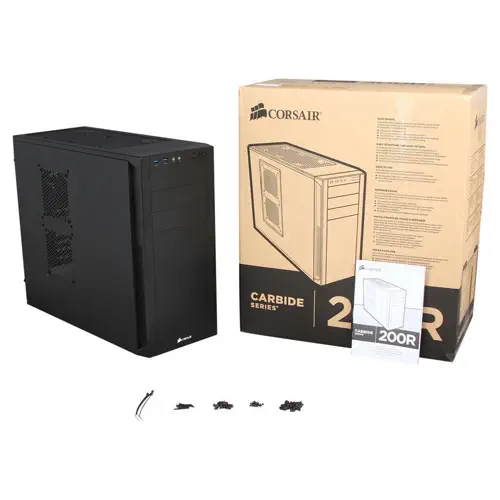 Corsair Carbide Serisi 200R CC-9011023-WW Compact Mid-Tower Siyah Gaming Kasa