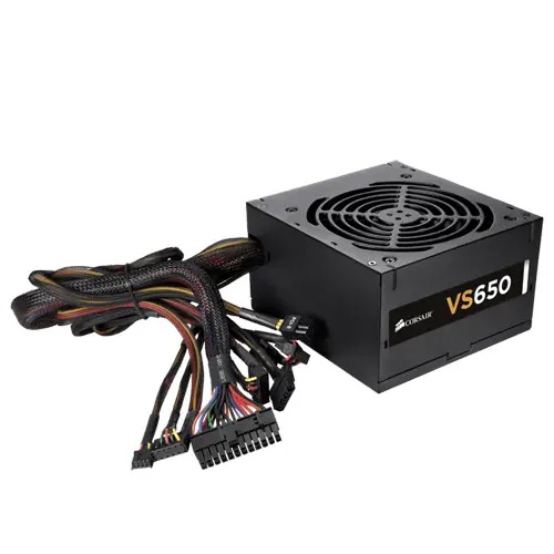 Corsair CC-9011052-650VS Carbide Serisi SPEC-03 Red LED Mid-Tower Siyah Gaming Kasa + VS Serisi VS650 650W 80Plus PSU (CC-9011052-WW + CP-9020051-EU)