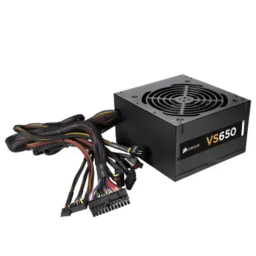 Corsair CC-9011052-650VS Carbide Serisi SPEC-03 Red LED Mid-Tower Siyah Gaming Kasa + VS Serisi VS650 650W 80Plus PSU (CC-9011052-WW + CP-9020051-EU)