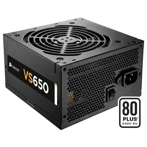 Corsair CC-9011052-650VS Carbide Serisi SPEC-03 Red LED Mid-Tower Siyah Gaming Kasa + VS Serisi VS650 650W 80Plus PSU (CC-9011052-WW + CP-9020051-EU)