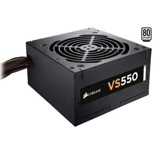 Corsair CC-9011050-550VS Carbide Serisi SPEC-01 Red LED Mid-Tower Siyah Gaming Kasa + VS Serisi VS550 550W 80Plus PSU (CC-9011050-WW + CP-9020050-EU)