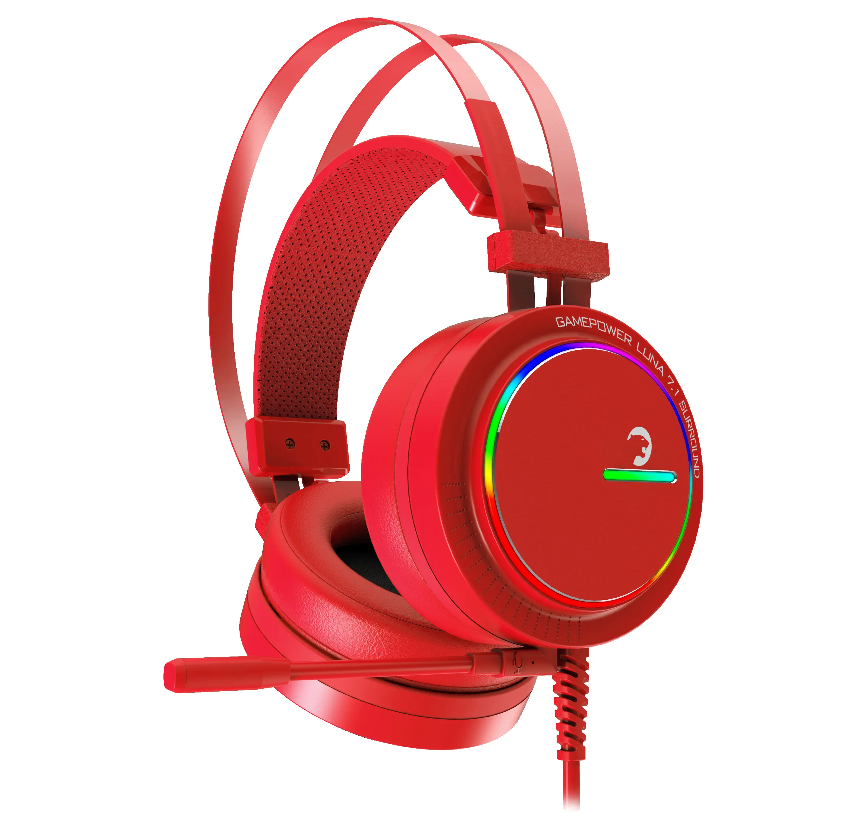 GamePower Luna Kırmızı 7.1 RGB LED Gaming Kulaklık