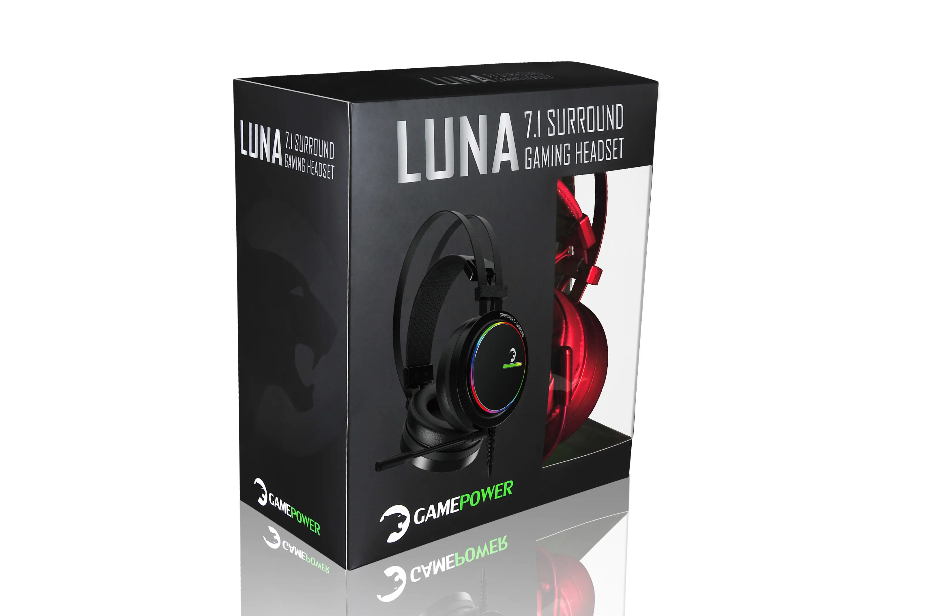 GamePower Luna Kırmızı 7.1 RGB LED Gaming Kulaklık
