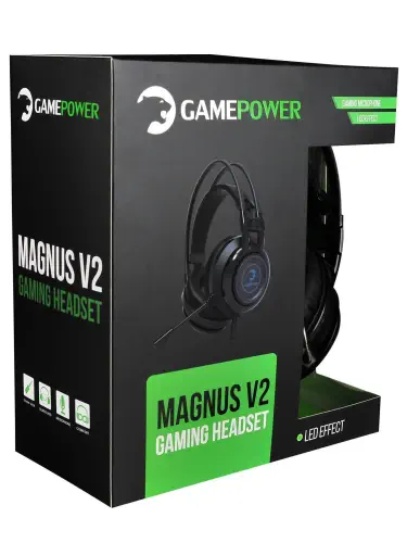 GamePower Magnus V2 Gaming Kulaklık Neodimyum 50mm Sürücüler 113dB Hassas Mikrofon -43dB RGB LED Aydınlatmalı USB ve 3.5mm Bağlantı