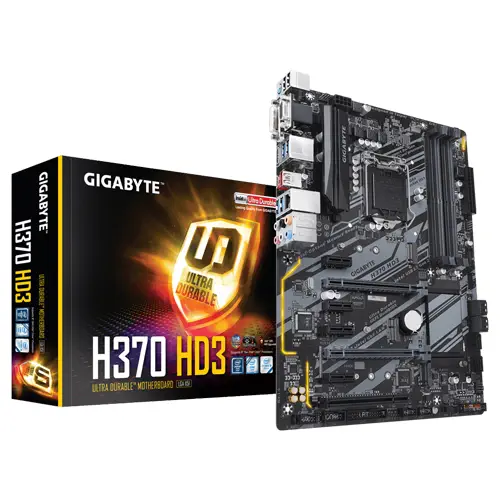 Gigabyte H370 HD3 Intel H370 Soket 1151 DDR4 2666MHz ATX Anakart