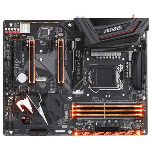 Gigabyte Z370 Aorus Ultra Gaming 2.0-OP Intel Optane Intel Z370 Soket 1151 DDR4 4000(OC)MHz ATX Gaming (Oyuncu) Anakart