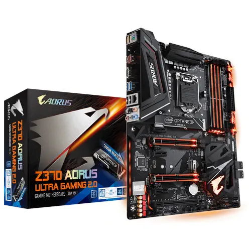 Gigabyte Z370 Aorus Ultra Gaming 2.0-OP Intel Optane Intel Z370 Soket 1151 DDR4 4000(OC)MHz ATX Gaming (Oyuncu) Anakart