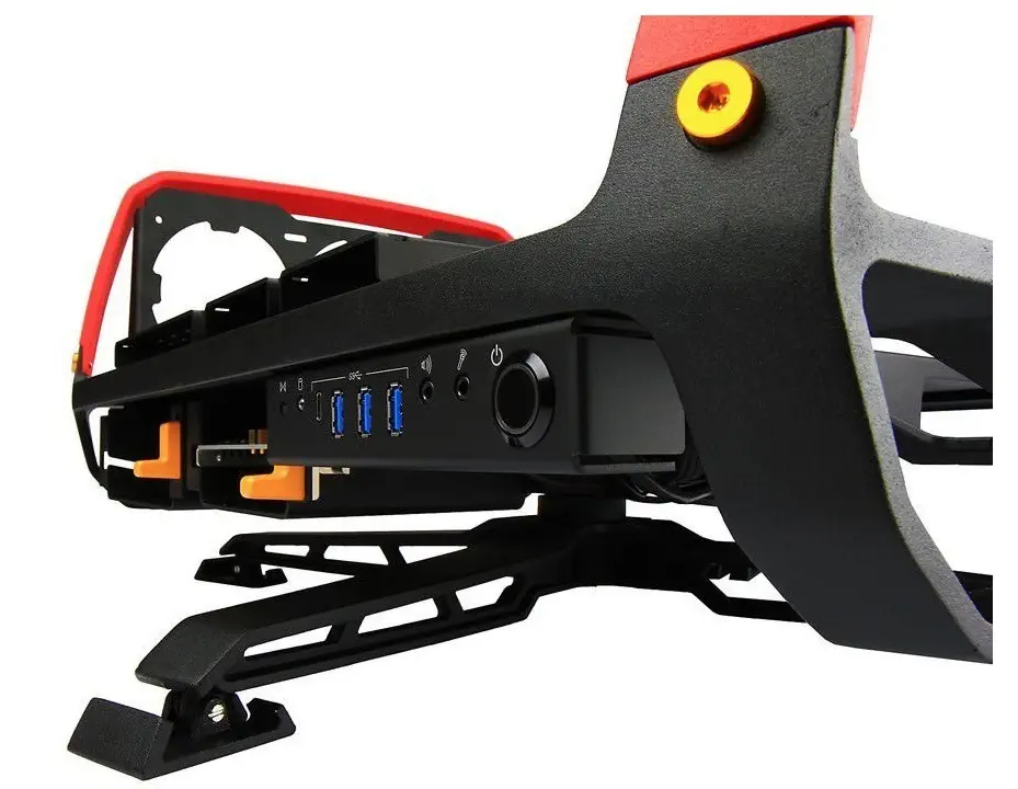 In-Win X-Frame Open Air Full Tower Kasa Red (SI-1065W Dâhili PSU)