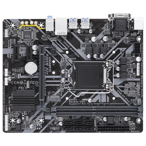 Gigabyte B360M D2V Intel B360 Soket 1151 DDR4 2666MHz mATX Gaming Anakart