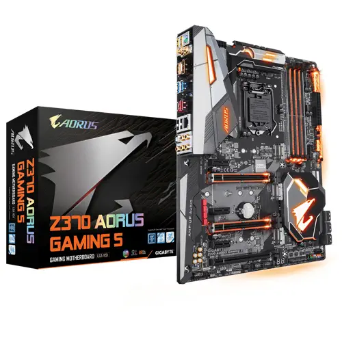 Gigabyte Z370 Aorus Gaming 5 Intel Z370 Express Soket 1151 DDR4 4133(OC)MHz ATX Gaming Anakart