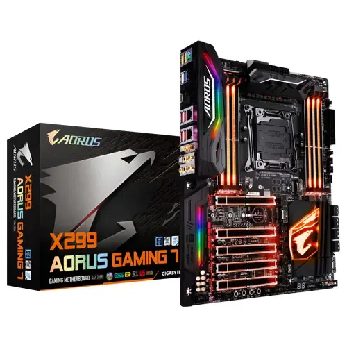 Gigabyte X299 Aorus Gaming 7 Intel X299 Express Soket 2066 DDR4 4400(O.C.)MHz ATX Gaming(Oyuncu) Anakart