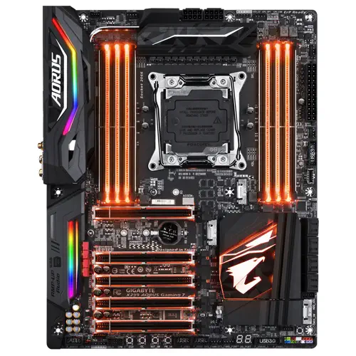 Gigabyte X299 Aorus Gaming 7 Intel X299 Express Soket 2066 DDR4 4400(O.C.)MHz ATX Gaming(Oyuncu) Anakart