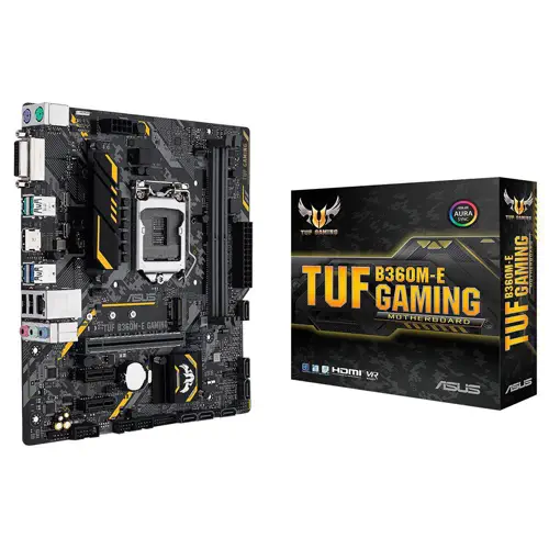 Asus Tuf B360M-E Gaming Intel B360 Soket 1151 DDR4 2666MHz m-ATX Gaming(Oyuncu) Anakart