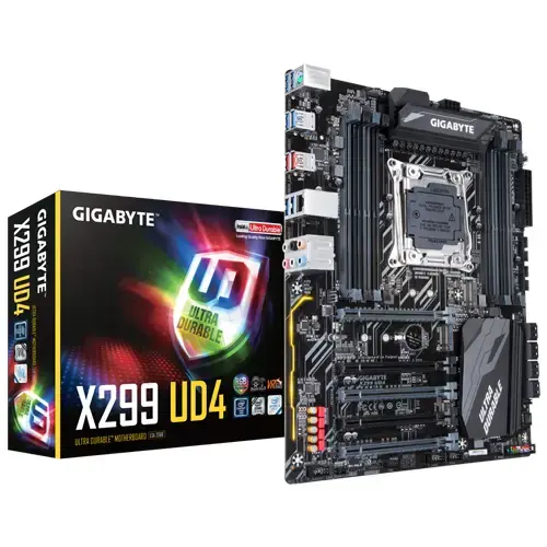 Gigabyte X299 UD4 Intel X299 Soket 2066 DDR4 4333(O.C.)MHz ATX Gaming(Oyuncu) Anakart