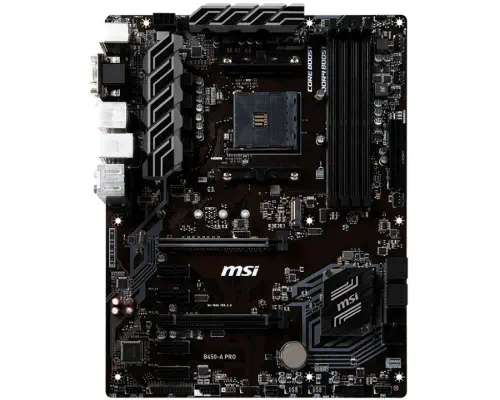 MSI B450-A PRO AMD B450 Soket AM4 DDR4 3466(OC)Mhz ATX Gaming Anakart
