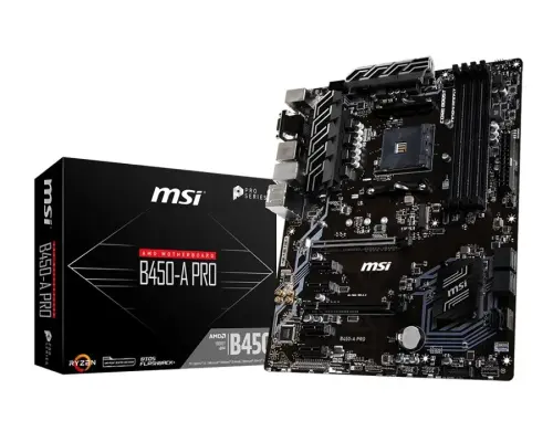MSI B450-A PRO AMD B450 Soket AM4 DDR4 3466(OC)Mhz ATX Gaming Anakart