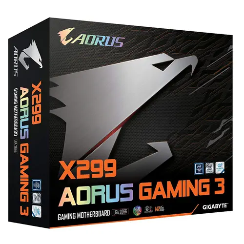 Gigabyte X299 Aorus Gaming 3 Intel X299 Express Soket 2066 DDR4 4400(O.C.)MHz ATX Gaming(Oyuncu) Anakart
