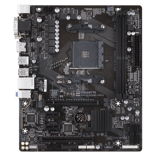 Gigabyte GAA320MHD2 AMD A320 Soket AM4 DDR4 3200(OC)MHz mATX