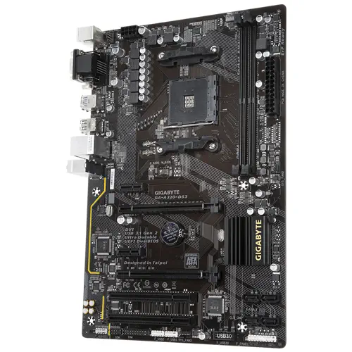 Gigabyte GA-A320-DS3 AMD A320 Soket AM4 DDR4 3200(OC)MHz ATX Anakart