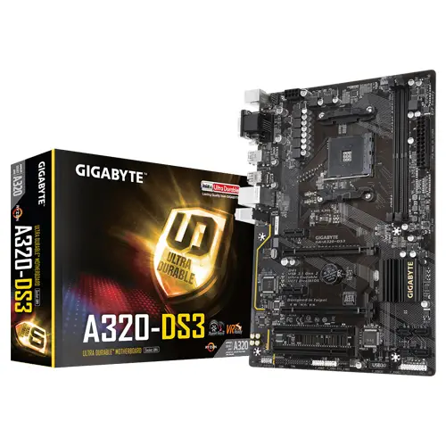 Gigabyte GA-A320-DS3 AMD A320 Soket AM4 DDR4 3200(OC)MHz ATX Anakart