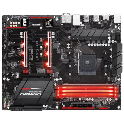 Gigabyte GA-AX370-Gaming K3 AMD X370 Soket AM4 DDR4 3200(O.C.)MHz ATX Gaming(Oyuncu) Anakart