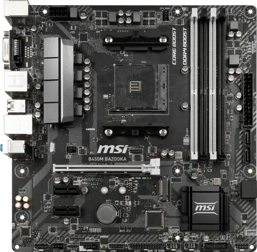 Msi B450M Bazooka AM4 DDR4 Amd B450 Soket AM4 DDR4 DVI HDMI M.2 Usb 3.1 mATX Anakart