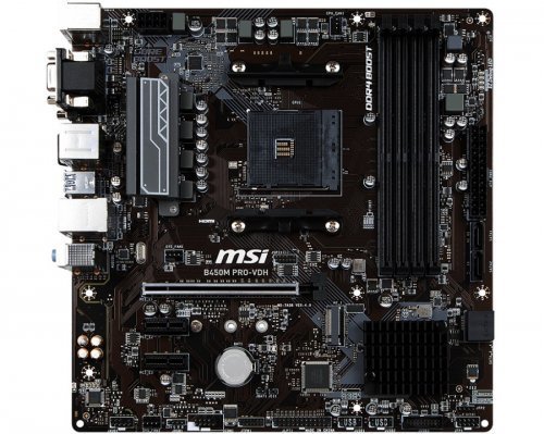 MSI B450M Pro-VDH AMD B450 Soket AM4 DDR4 3466(OC)MHz mATX Gaming Anakart