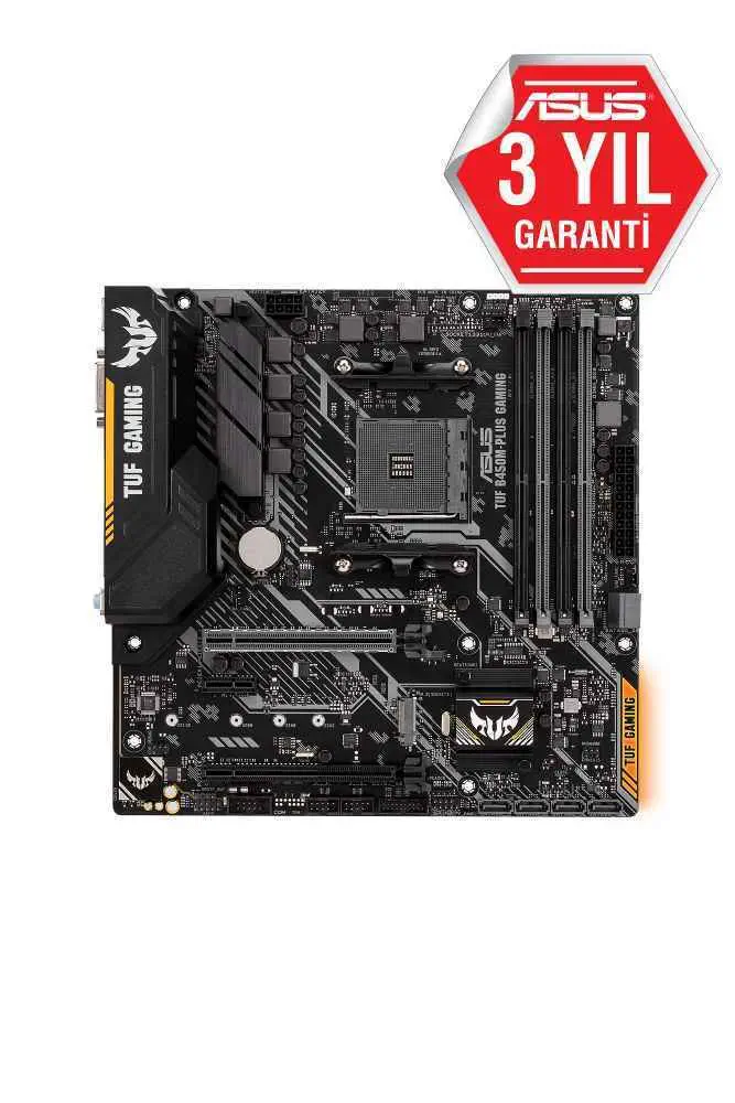 Asus TUF B450M-Plus Gaming AMD B450 Soket AM4 DDR4 4400(OC)MHz mATX Gaming Anakart