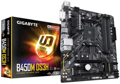 Gigabyte B450M DS3H AMD B450 Soket AM4 DDR4 3600(OC)MHz mATX Gaming Anakart