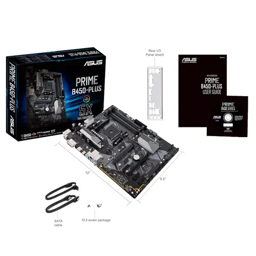 ASUS Prime B450-Plus AMD B450 Soket AM4 DDR4 4400(O.C.)MHz ATX Gaming(Oyuncu) Anakart