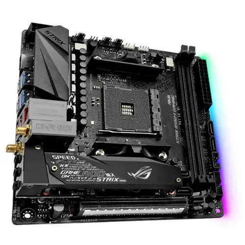 Asus ROG Strix B450-I Gaming AMD B450 Soket AM4 DDR4 4400(OC)MHz Mini-ITX Gaming Anakart