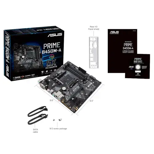 Asus Prime B450M-A AMD B450 Soket AM4 DDR4 4400(OC)MHz mATX Gaming(Oyuncu) Anakart