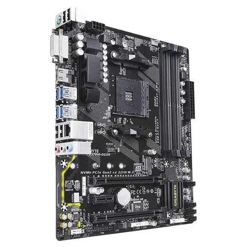 Gigabyte GA-AX370M-DS3H AMD X370 Soket AM4 DDR4 3200(OC)MHz Micro ATX Gaming(Oyuncu) Anakart