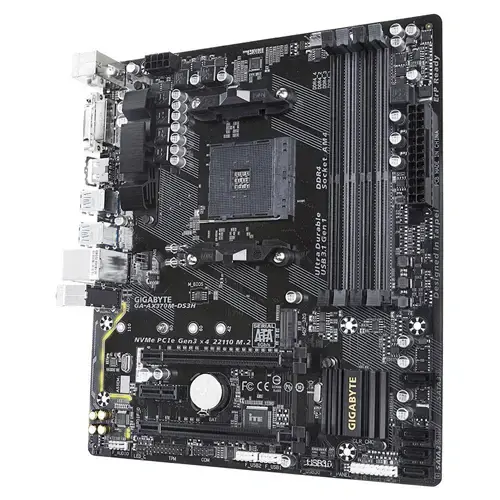 Gigabyte GA-AX370M-DS3H AMD X370 Soket AM4 DDR4 3200(OC)MHz Micro ATX Gaming(Oyuncu) Anakart