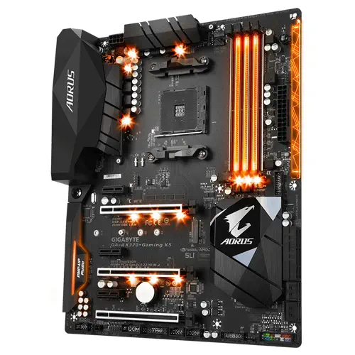 Gigabyte Aorus GA-AX370-Gaming K5 AMD X370 Soket AM4 DDR4 3200(O.C.)MHz ATX Gaming(Oyuncu) Anakart