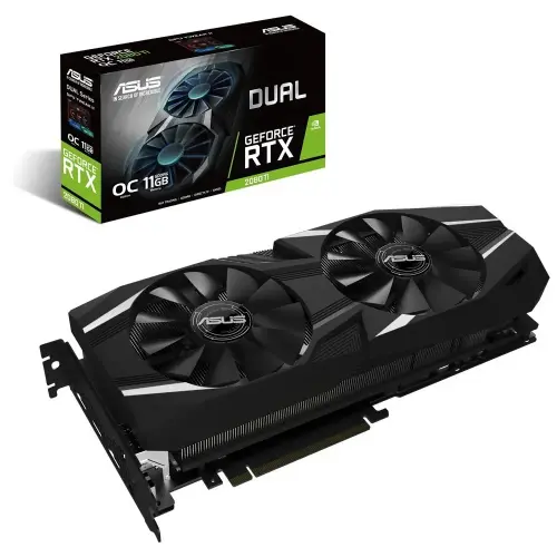 Asus Dual-RTX2080TI-O11G GeForce RTX 2080 Ti OC Edition 11GB GDDR6 352Bit DX12 Gaming Ekran Kartı