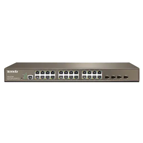 Tenda TEG3224P 24 Port PoE Gigabit 4xSFP Yönetilebilir Switch
