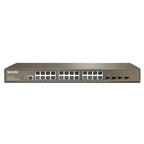 Tenda TEG3224P 24 Port PoE Gigabit 4xSFP Yönetilebilir Switch