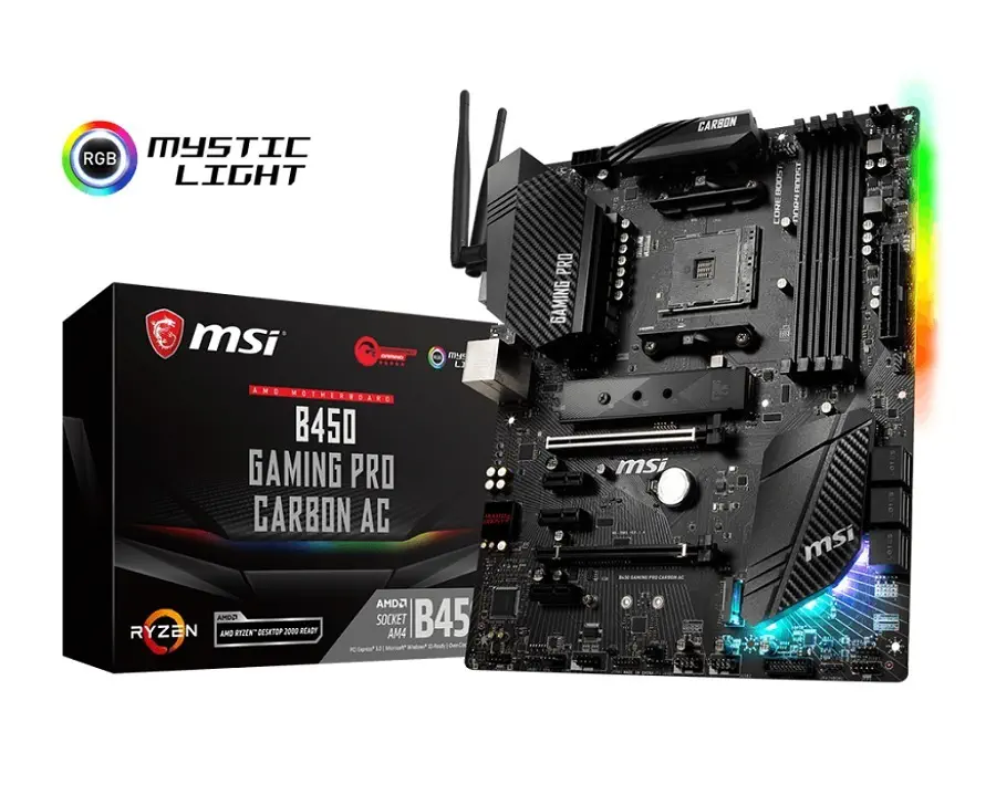 MSI B450 Gaming Pro Carbon AC AMD B450 Soket AM4 DDR4 3466(OC)MHz ATX Gaming Anakart