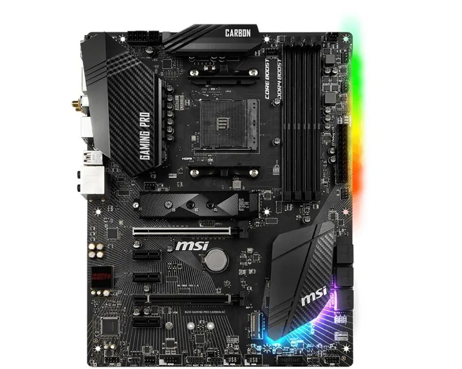 MSI B450 Gaming Pro Carbon AC AMD B450 Soket AM4 DDR4 3466(OC)MHz ATX Gaming Anakart