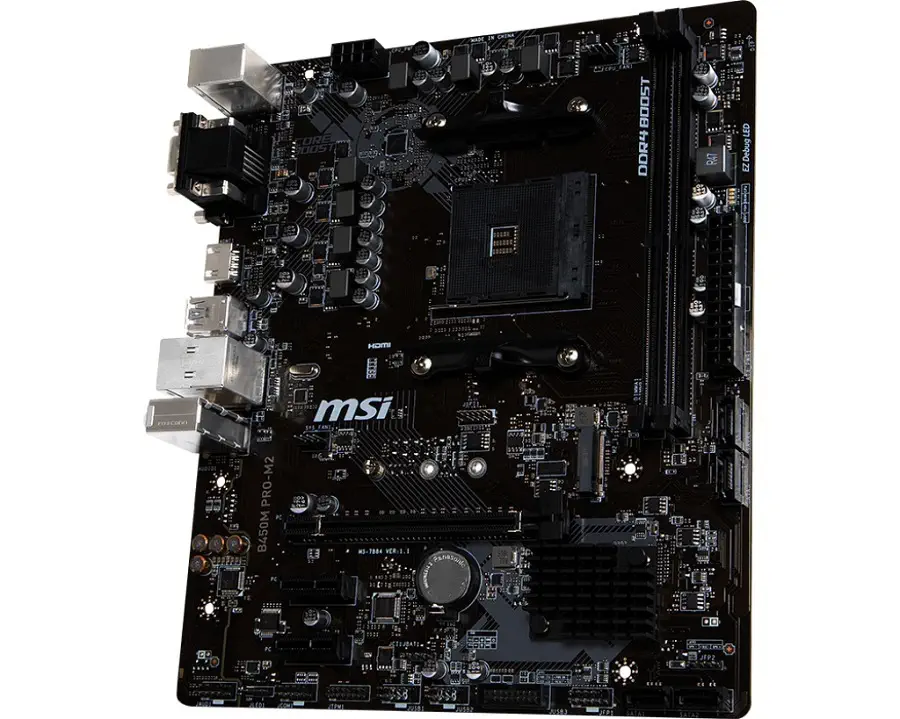 Msi B450M PRO-M2 Amd B450 Soket DDR4 3466(OC) DVI VGA HDMI M.2 USB3.1 mATX Anakart