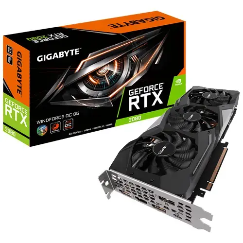 Gigabyte GeForce RTX 2080 Windforce OC 8G 8GB GDDR6 256Bit DX12 Gaming Ekran Kartı - GV-N2080WF3OC-8GC