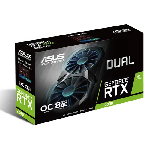 Asus Dual-RTX2080-O8G GeForce RTX 2080 8GB GDDR6 256Bit DX12 Gaming Ekran Kartı