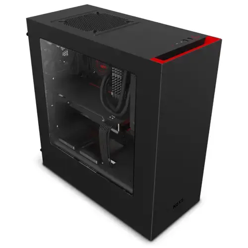 NZXT S340 CA-S340MB-GR Pencereli Siyah-Kırmızı Mid-Tower Kasa