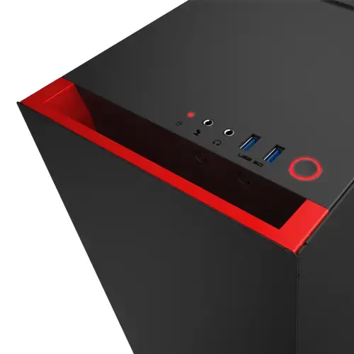 NZXT S340 CA-S340MB-GR Pencereli Siyah-Kırmızı Mid-Tower Kasa