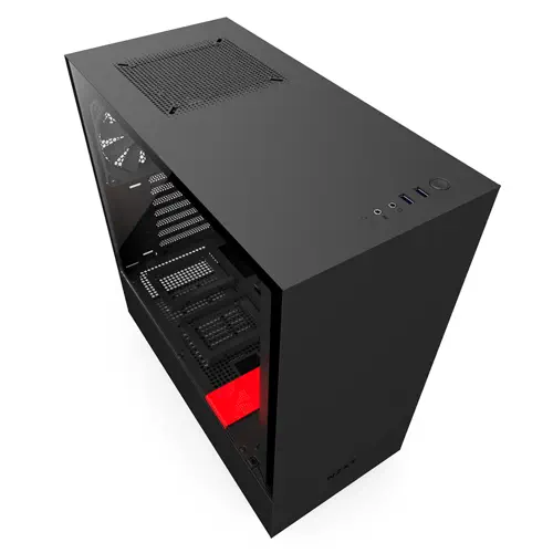 NZXT H500 CA-H500B-BR Pencereli Siyah-Kırmızı Mid-Tower Kasa