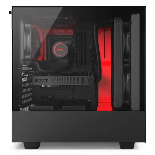 NZXT H500 CA-H500B-BR Pencereli Siyah-Kırmızı Mid-Tower Kasa